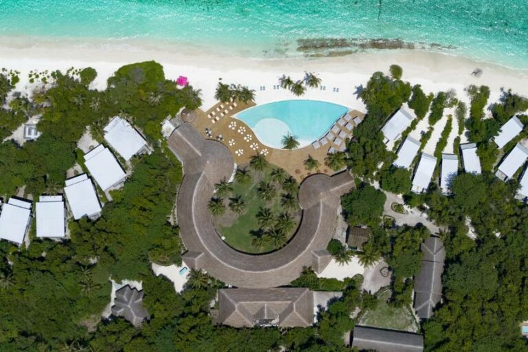 Ifuru Island Maldives from above.