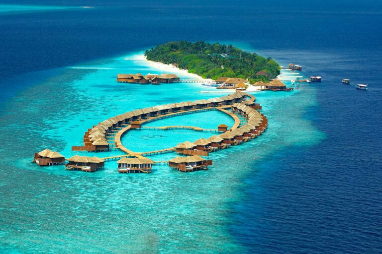 A bird's eye view of Lily Beach Resort & Spa Maldives