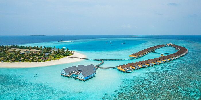 The Standard, Huruvalhi Maldives from above